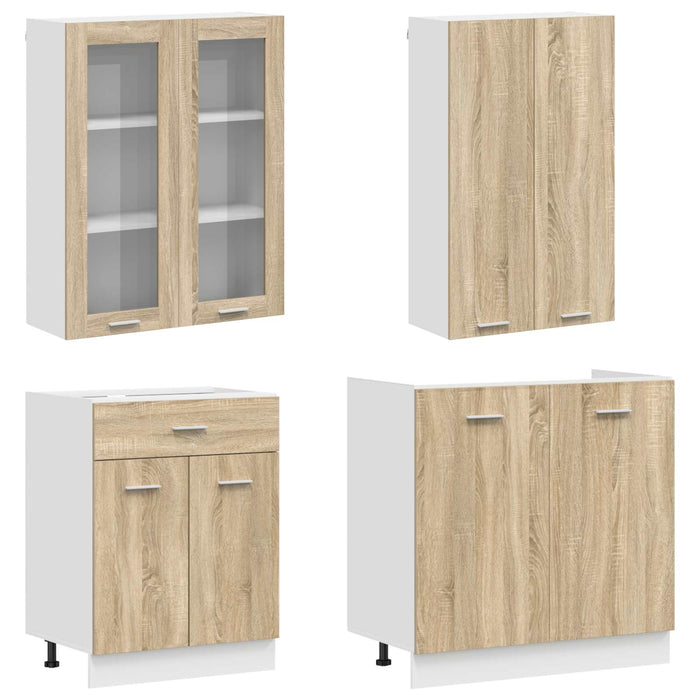 Unitate de bucătărie LYON 4 pcs Stejar Sonoma Lemn prelucrat WALTI