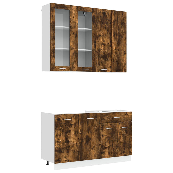 Unitate de bucătărie LYON 4 pcs Stejar fumuriu Lemn prelucrat WALTI