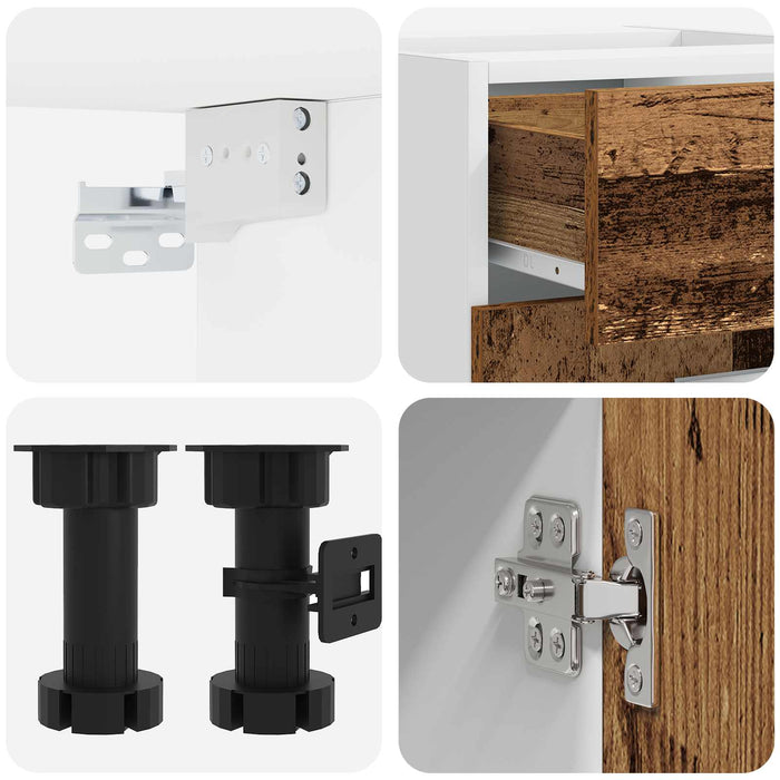 Unitate de bucătărie LYON 4 pcs Lemn vechi Lemn prelucrat WALTI
