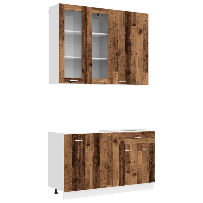 Unitate de bucătărie LYON 4 pcs Lemn vechi Lemn prelucrat WALTI