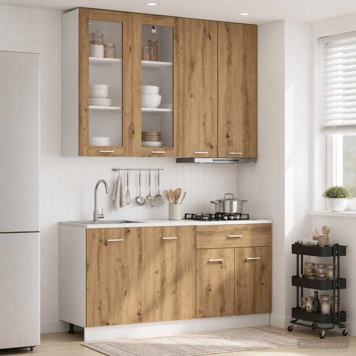 Unitate de bucătărie LYON 4 pcs Stejar Artizanal Lemn prelucrat WALTI