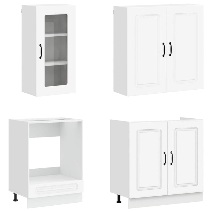 Unitate de bucătărie KALMAR 8 pcs Alb Lemn prelucrat WALTI