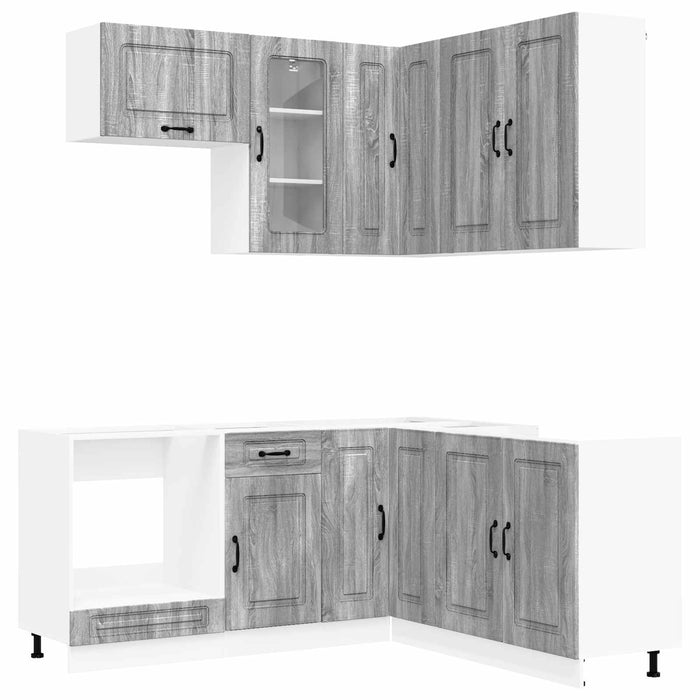 Unitate de bucătărie KALMAR 8 pcs Sonoma gri Lemn prelucrat WALTI