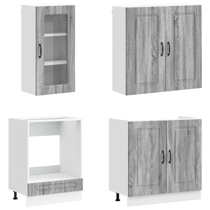 Unitate de bucătărie KALMAR 8 pcs Sonoma gri Lemn prelucrat WALTI