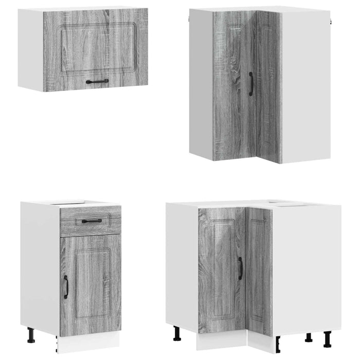 Unitate de bucătărie KALMAR 8 pcs Sonoma gri Lemn prelucrat WALTI