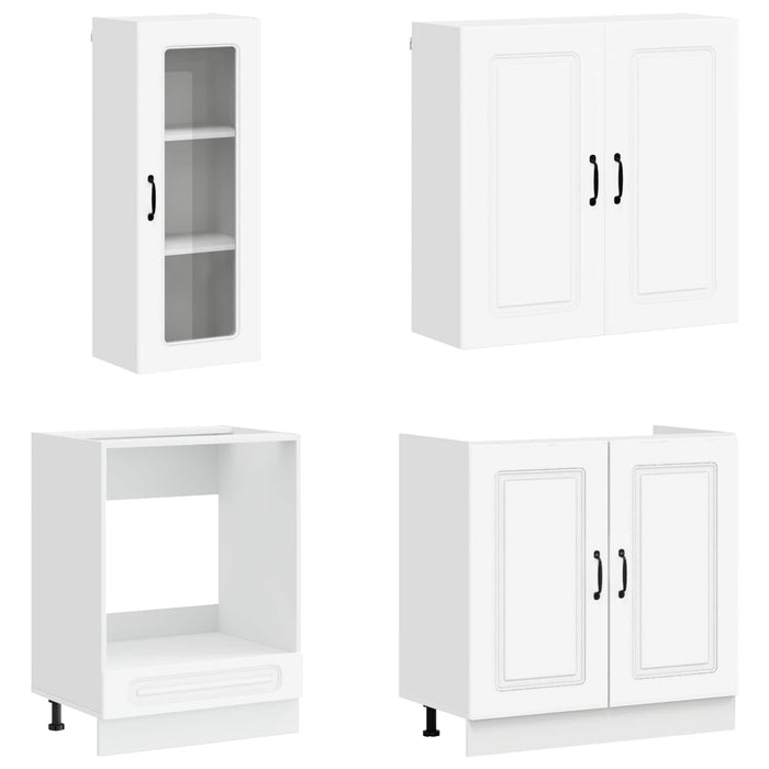 Unitate de bucătărie KALMAR 8 pcs Alb Lemn prelucrat - WALTI WALTI
