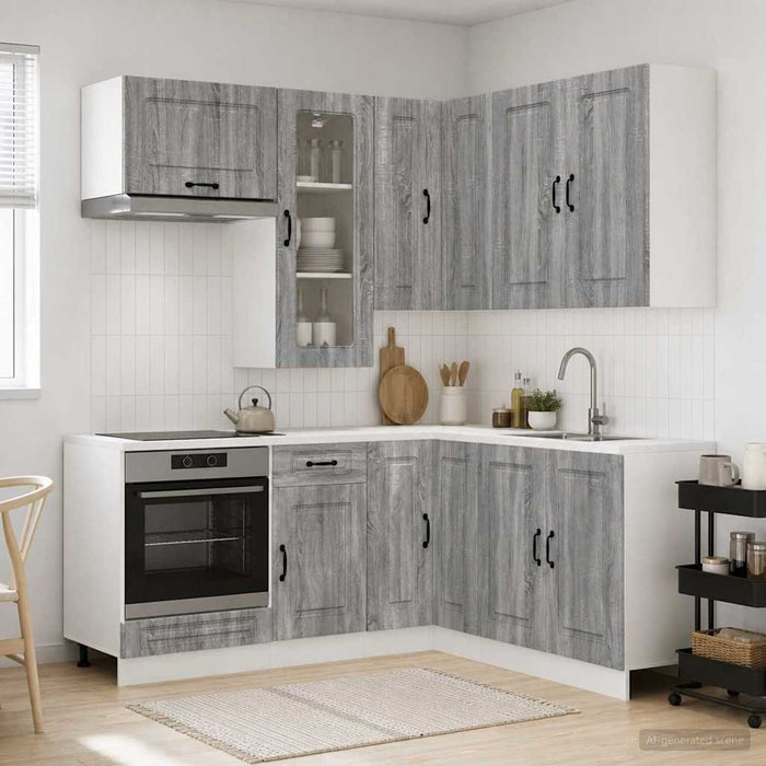 Unitate de bucătărie KALMAR 8 pcs Sonoma gri Lemn prelucrat WALTI