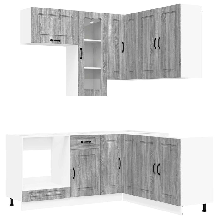 Unitate de bucătărie KALMAR 8 pcs Sonoma gri Lemn prelucrat WALTI
