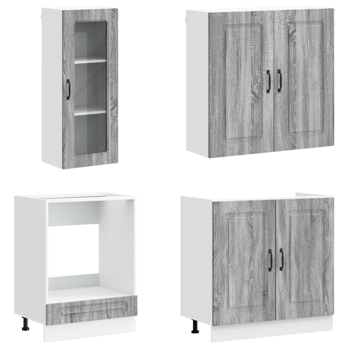 Unitate de bucătărie KALMAR 8 pcs Sonoma gri Lemn prelucrat WALTI
