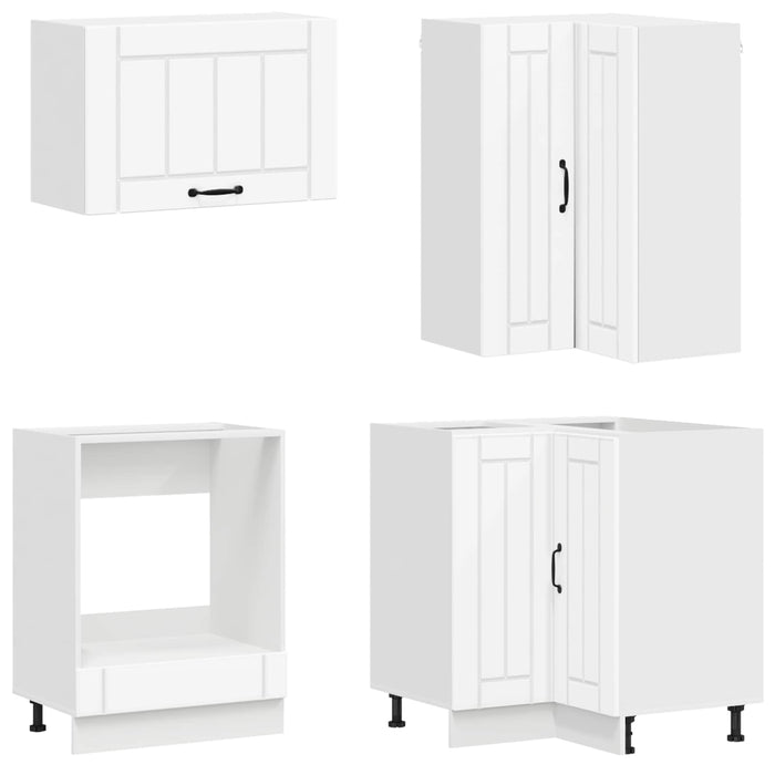 Unitate de bucătărie LUCCA 8 pcs Alb Lemn prelucrat WALTI