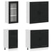 Unitate de bucătărie LUCCA 8 pcs Negru Lemn prelucrat - WALTI WALTI