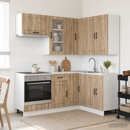 Unitate de bucătărie LUCCA 8 pcs Stejar Sonoma Lemn prelucrat - WALTI WALTI