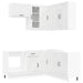 Unitate de bucătărie LUCCA 8 pcs Alb foarte lucios - WALTI WALTI
