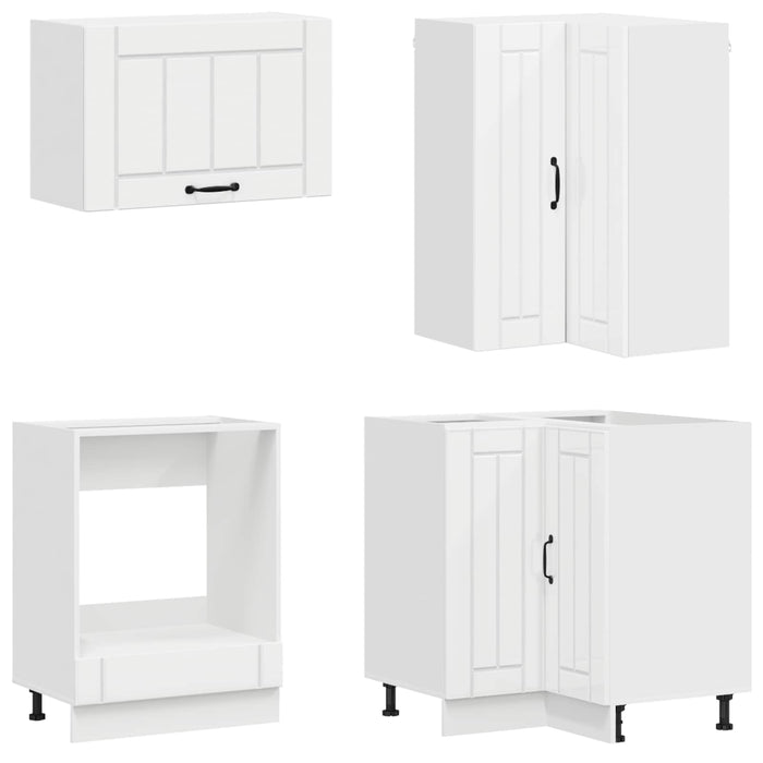 Unitate de bucătărie LUCCA 8 pcs Alb foarte lucios - WALTI WALTI