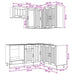 Unitate de bucătărie LUCCA 8 pcs Alb foarte lucios - WALTI WALTI