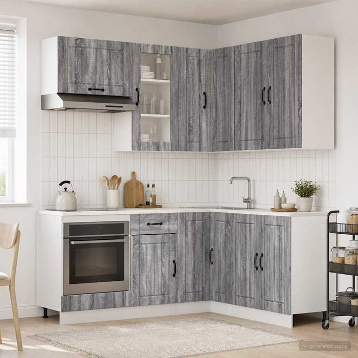 Unitate de bucătărie LUCCA 8 pcs Sonoma gri Lemn prelucrat WALTI