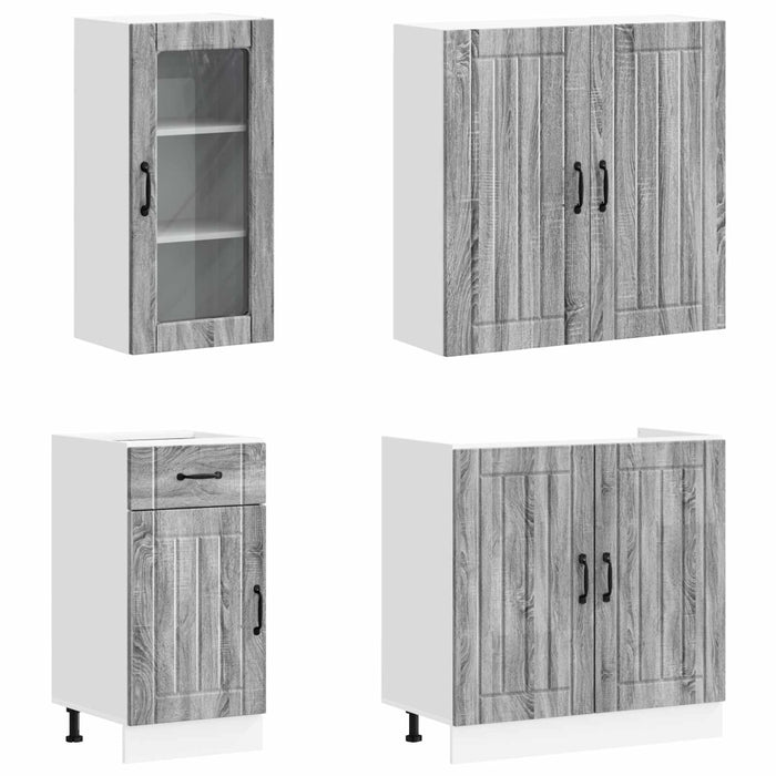 Unitate de bucătărie LUCCA 8 pcs Sonoma gri Lemn prelucrat WALTI