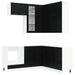 Unitate de bucătărie LUCCA 8 pcs Negru Lemn prelucrat - WALTI WALTI