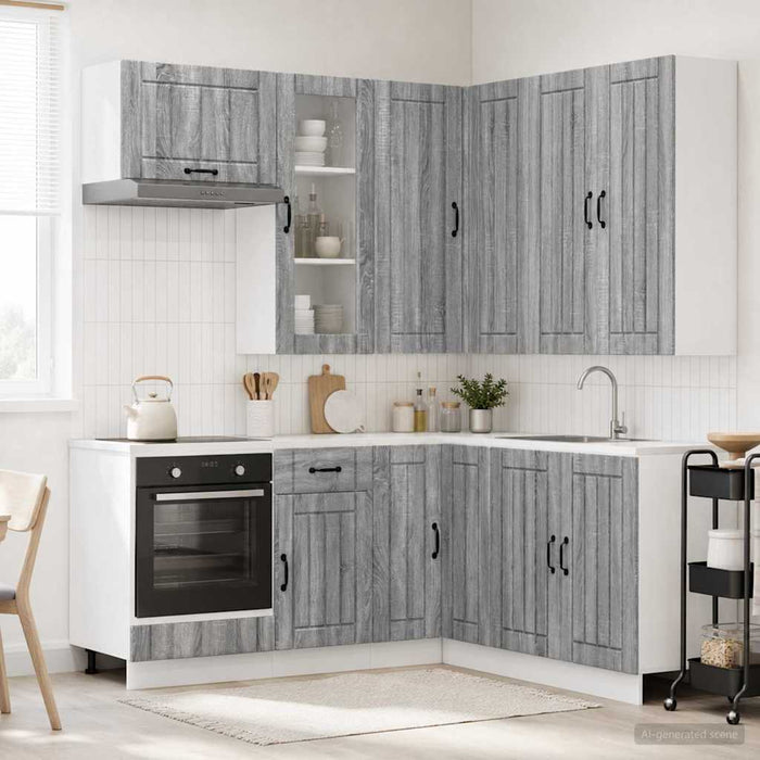 Unitate de bucătărie LUCCA 8 pcs Sonoma gri Lemn prelucrat WALTI