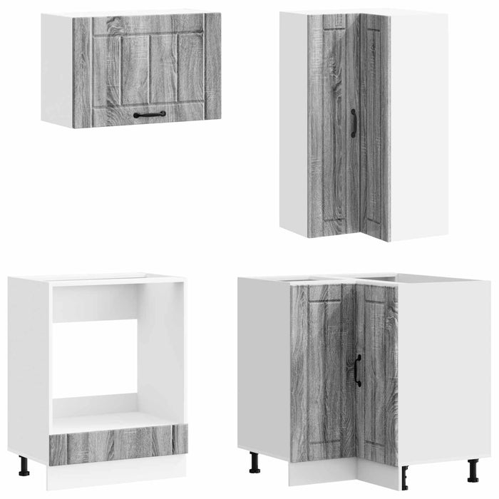 Unitate de bucătărie LUCCA 8 pcs Sonoma gri Lemn prelucrat WALTI
