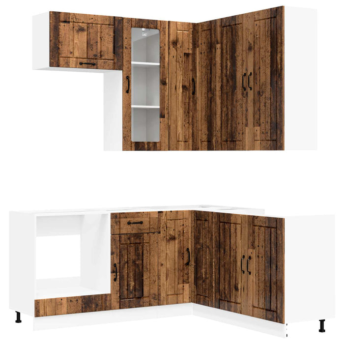 Unitate de bucătărie LUCCA 8 pcs Lemn vechi Lemn prelucrat WALTI