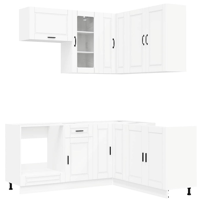 Unitate de bucătărie PORTO 8 pcs Alb Lemn prelucrat WALTI