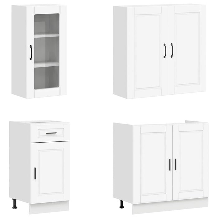 Unitate de bucătărie PORTO 8 pcs Alb Lemn prelucrat WALTI