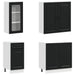 Unitate de bucătărie PORTO 8 pcs Negru Lemn prelucrat - WALTI WALTI