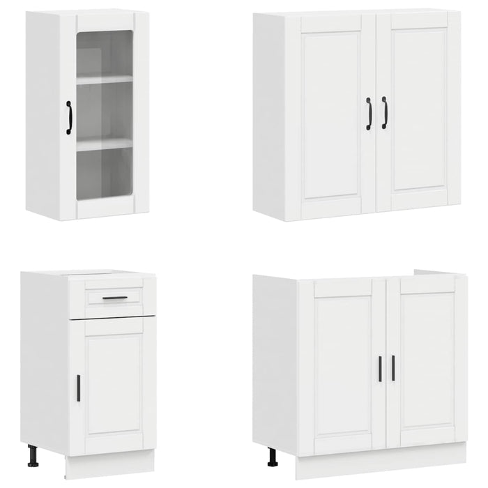 Unitate de bucătărie PORTO 8 pcs Alb foarte lucios WALTI