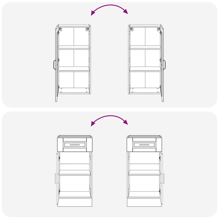 Unitate de bucătărie PORTO 8 pcs Stejar Artizanal WALTI