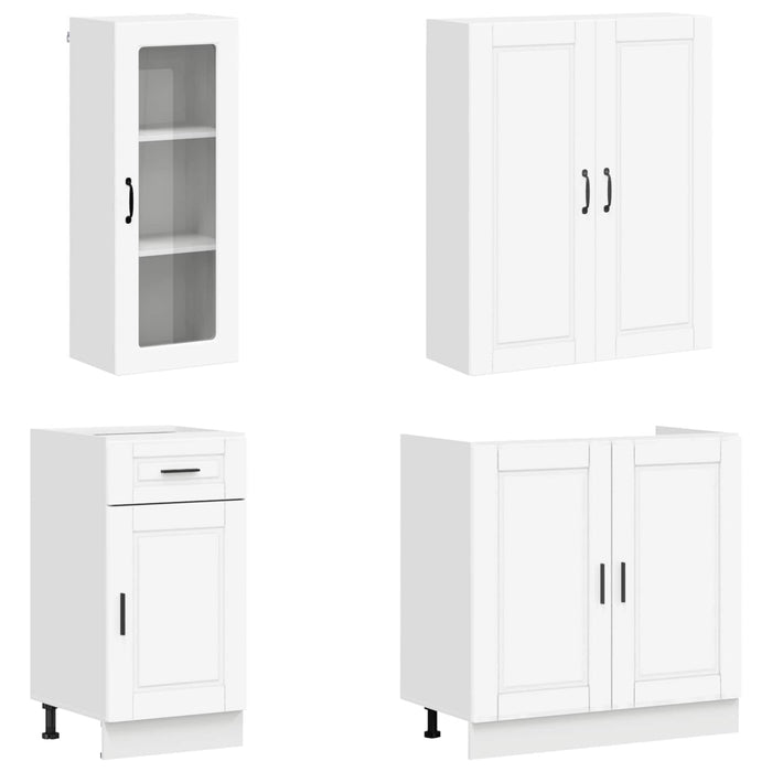 Unitate de bucătărie PORTO 8 pcs Alb Lemn prelucrat WALTI