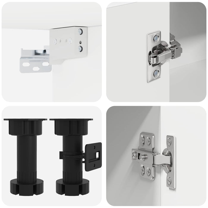 Unitate de bucătărie LYON 8 pcs Alb Lemn prelucrat WALTI