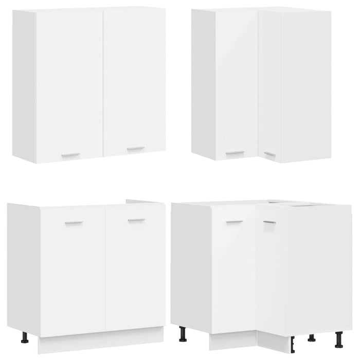Unitate de bucătărie LYON 8 pcs Alb Lemn prelucrat WALTI