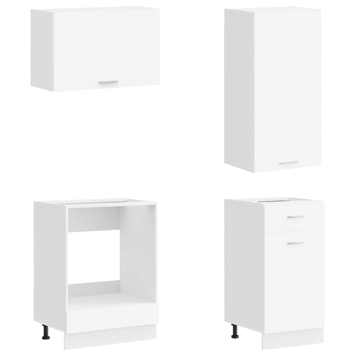 Unitate de bucătărie LYON 8 pcs Alb Lemn prelucrat WALTI