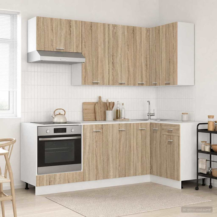 Unitate de bucătărie LYON 8 pcs Stejar Sonoma Lemn prelucrat WALTI
