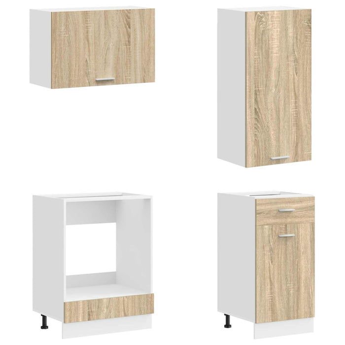 Unitate de bucătărie LYON 8 pcs Stejar Sonoma Lemn prelucrat WALTI