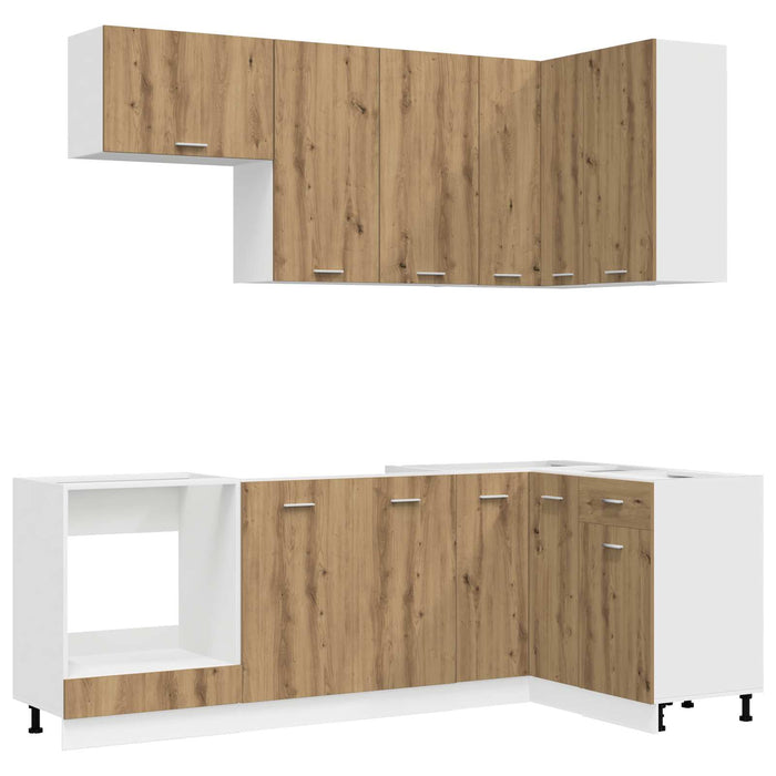 Unitate de bucătărie LYON 8 pcs Stejar Artizanal Lemn prelucrat WALTI