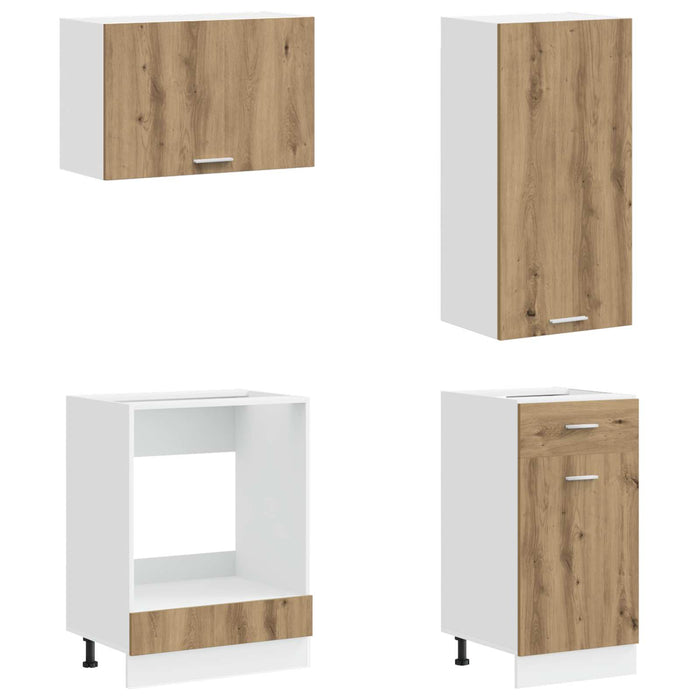 Unitate de bucătărie LYON 8 pcs Stejar Artizanal Lemn prelucrat WALTI