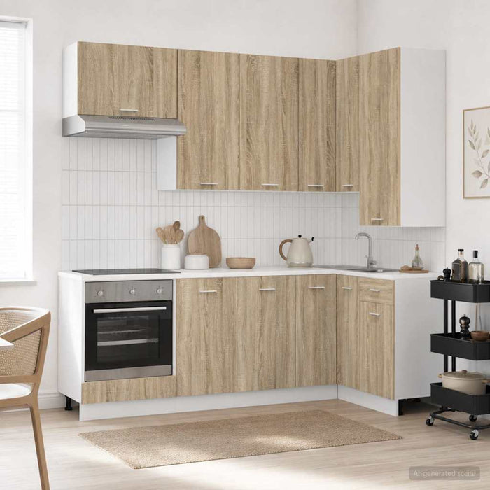 Unitate de bucătărie LYON 8 pcs Stejar Sonoma Lemn prelucrat WALTI