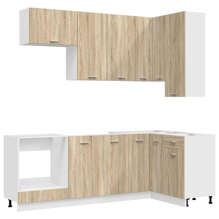 Unitate de bucătărie LYON 8 pcs Stejar Sonoma Lemn prelucrat WALTI