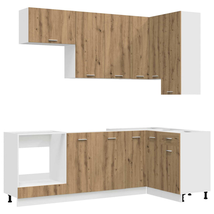 Unitate de bucătărie LYON 8 pcs Stejar Artizanal Lemn prelucrat WALTI