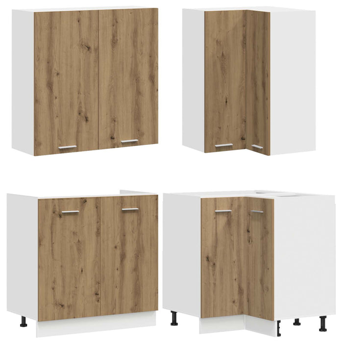Unitate de bucătărie LYON 8 pcs Stejar Artizanal Lemn prelucrat WALTI
