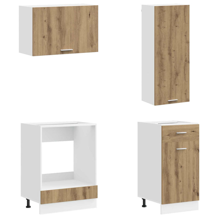 Unitate de bucătărie LYON 8 pcs Stejar Artizanal Lemn prelucrat WALTI