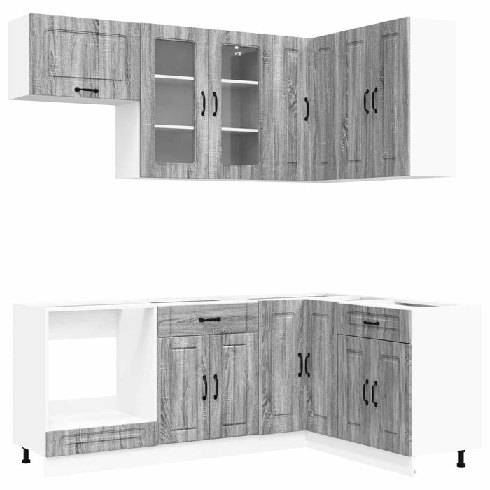 Unitate de bucătărie KALMAR 8 pcs Sonoma gri Lemn prelucrat WALTI