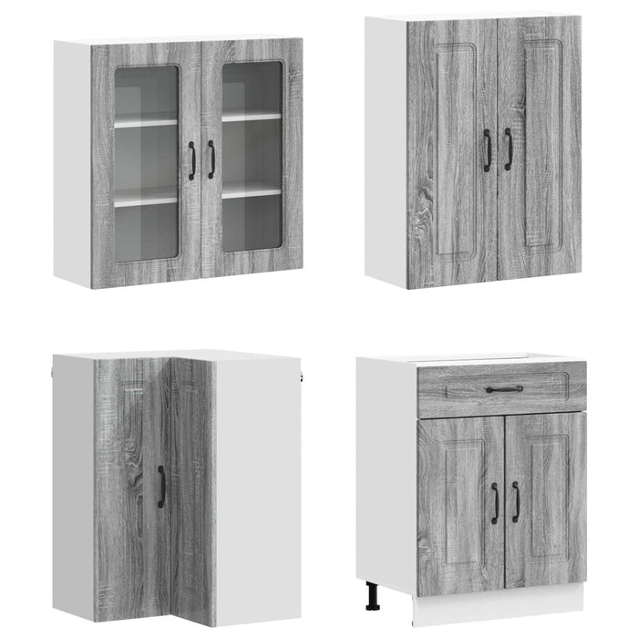 Unitate de bucătărie KALMAR 8 pcs Sonoma gri Lemn prelucrat WALTI