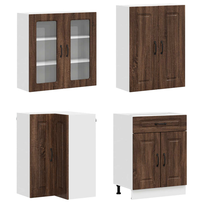 Unitate de bucătărie KALMAR 8 pcs Stejar maro Lemn prelucrat WALTI