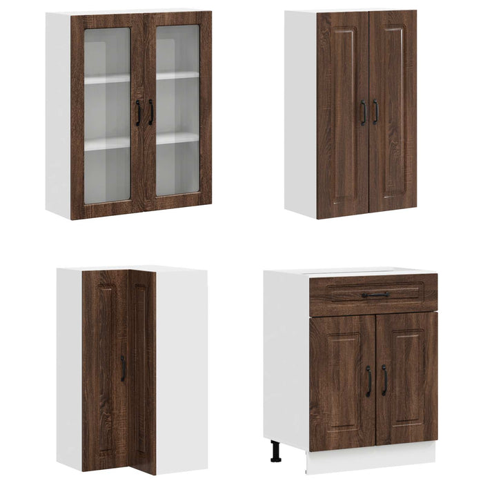 Unitate de bucătărie KALMAR 8 pcs Stejar maro Lemn prelucrat WALTI