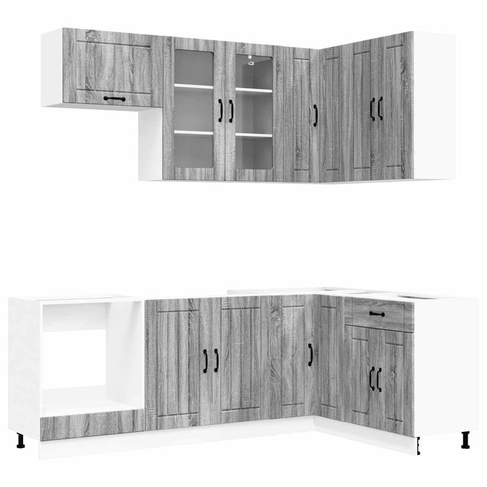 Unitate de bucătărie LUCCA 8 pcs Sonoma gri Lemn prelucrat WALTI