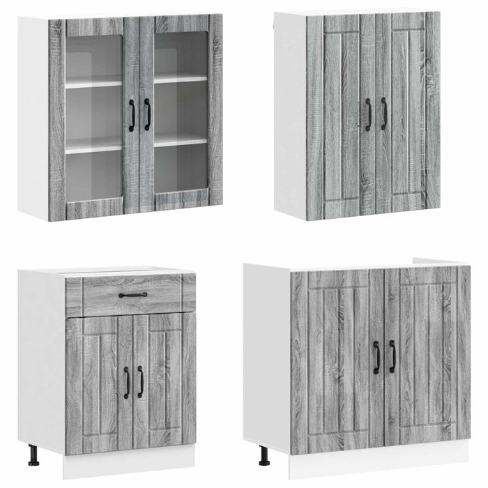 Unitate de bucătărie LUCCA 8 pcs Sonoma gri Lemn prelucrat WALTI