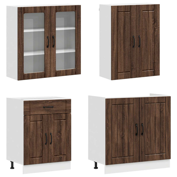 Unitate de bucătărie LUCCA 8 pcs Stejar maro Lemn prelucrat WALTI